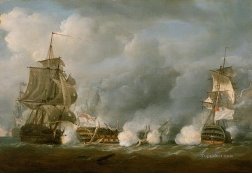 Buque de guerra Painting - Gloriosa batalla naval de Pocock